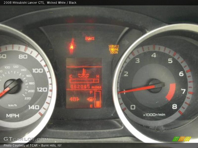 Wicked White / Black 2008 Mitsubishi Lancer GTS