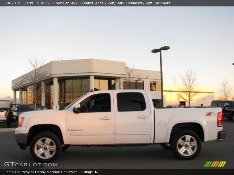 Summit White / Very Dark Cashmere/Light Cashmere 2007 GMC Sierra 1500 Z71 Crew Cab 4x4