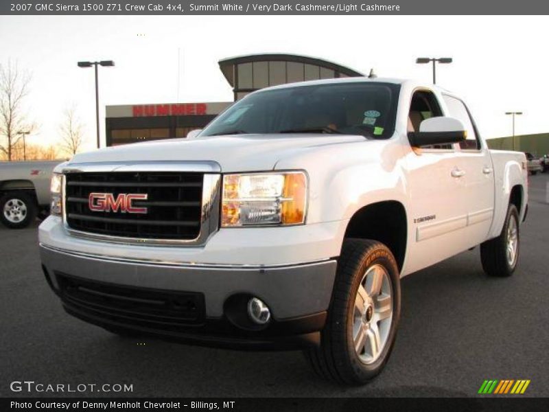 Summit White / Very Dark Cashmere/Light Cashmere 2007 GMC Sierra 1500 Z71 Crew Cab 4x4