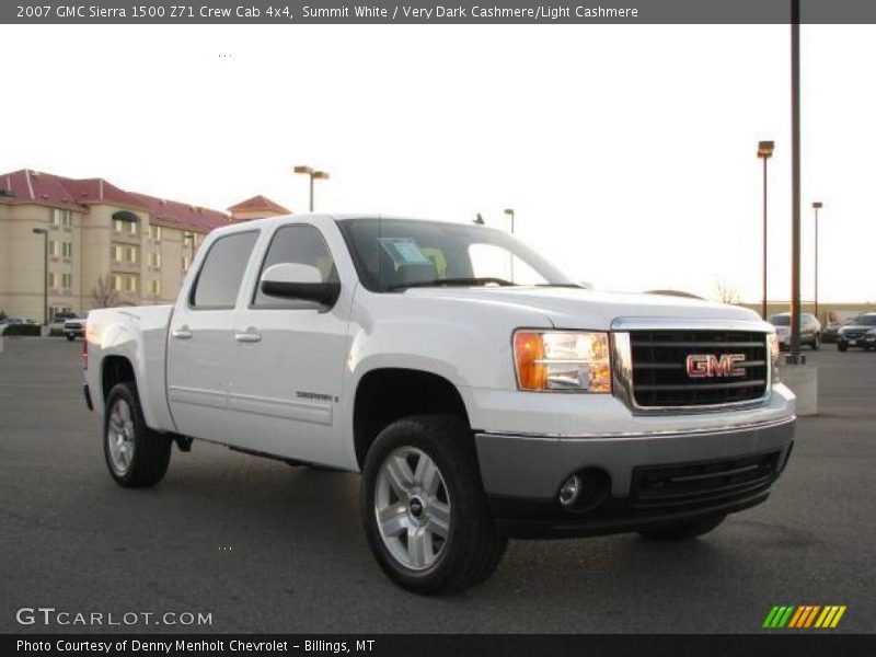 Summit White / Very Dark Cashmere/Light Cashmere 2007 GMC Sierra 1500 Z71 Crew Cab 4x4