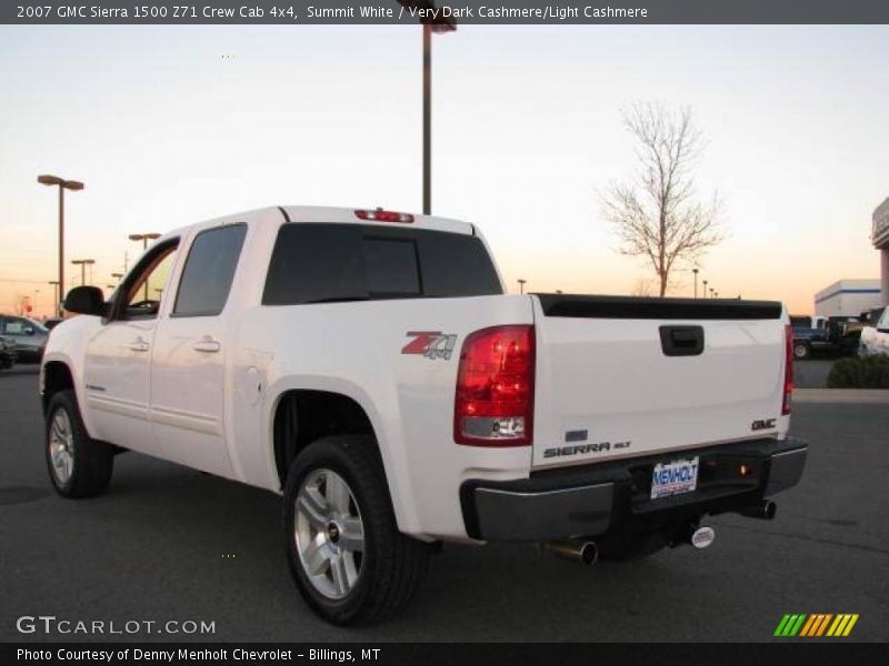 Summit White / Very Dark Cashmere/Light Cashmere 2007 GMC Sierra 1500 Z71 Crew Cab 4x4
