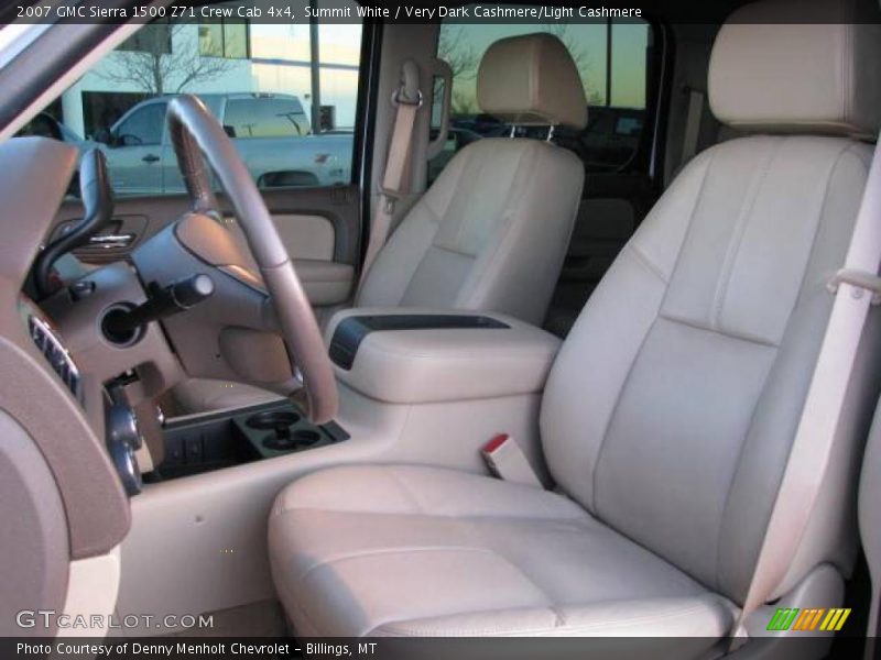 Summit White / Very Dark Cashmere/Light Cashmere 2007 GMC Sierra 1500 Z71 Crew Cab 4x4