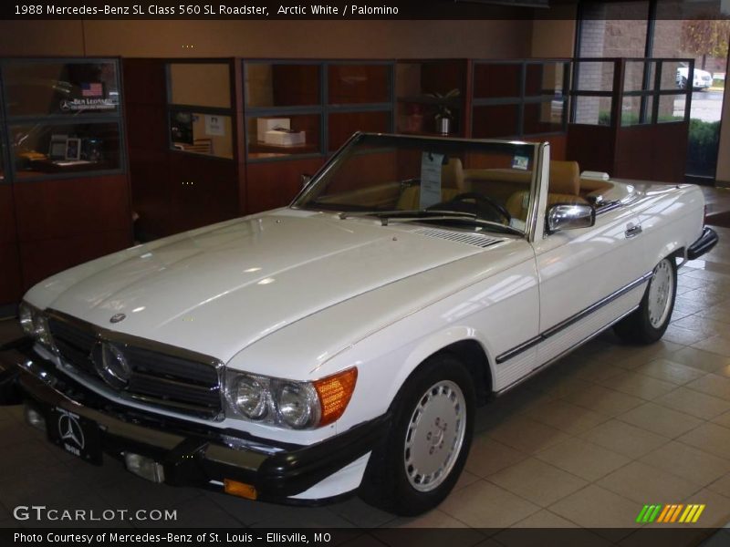 Arctic White / Palomino 1988 Mercedes-Benz SL Class 560 SL Roadster