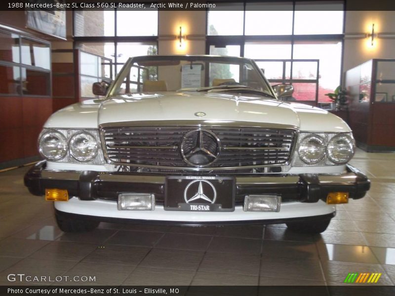 Arctic White / Palomino 1988 Mercedes-Benz SL Class 560 SL Roadster