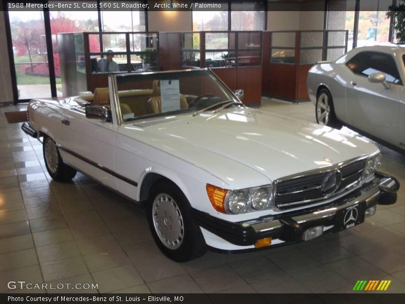 Arctic White / Palomino 1988 Mercedes-Benz SL Class 560 SL Roadster