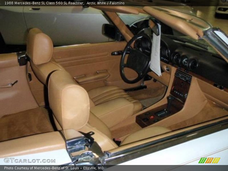 Arctic White / Palomino 1988 Mercedes-Benz SL Class 560 SL Roadster