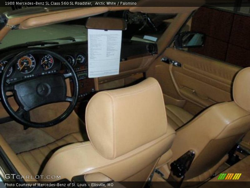 Arctic White / Palomino 1988 Mercedes-Benz SL Class 560 SL Roadster