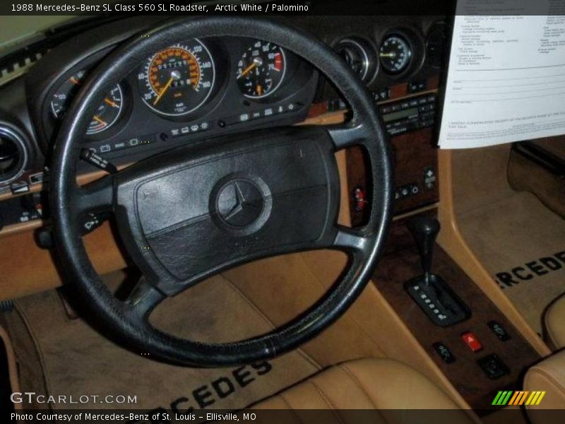 Arctic White / Palomino 1988 Mercedes-Benz SL Class 560 SL Roadster