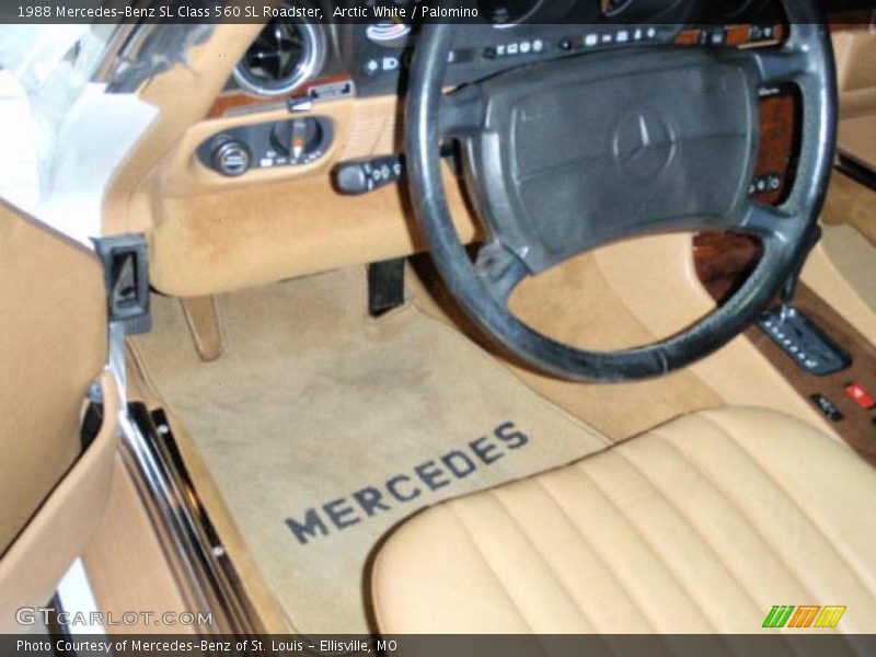 Arctic White / Palomino 1988 Mercedes-Benz SL Class 560 SL Roadster