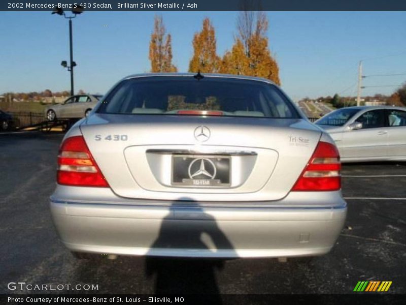 Brilliant Silver Metallic / Ash 2002 Mercedes-Benz S 430 Sedan