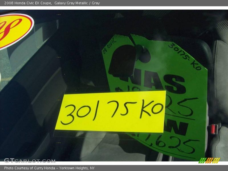 Galaxy Gray Metallic / Gray 2008 Honda Civic EX Coupe