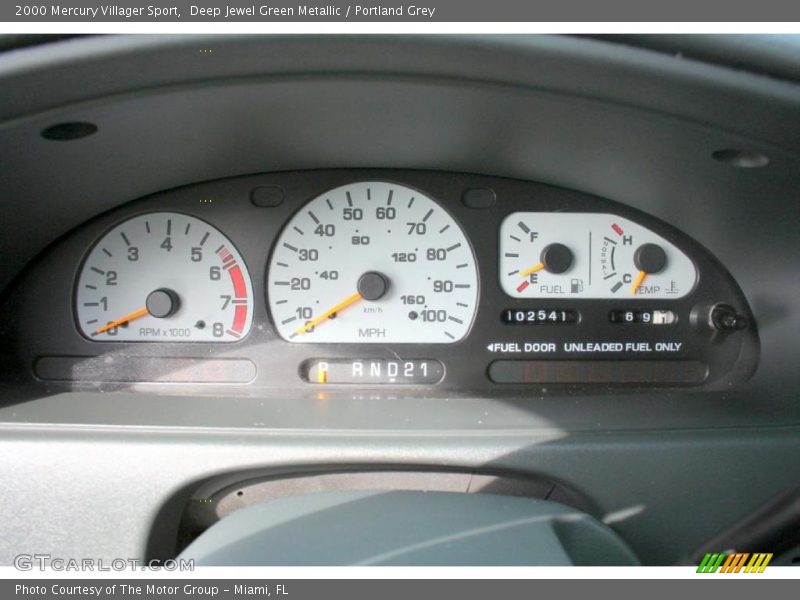 Deep Jewel Green Metallic / Portland Grey 2000 Mercury Villager Sport