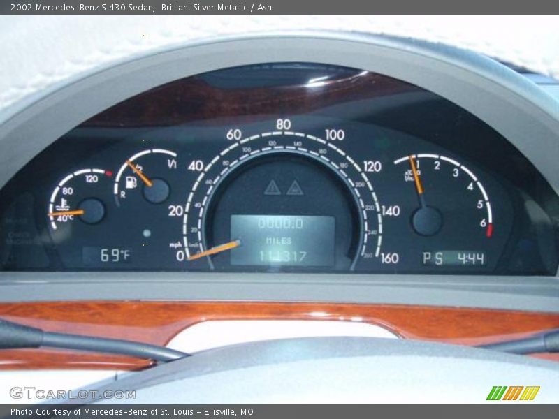 Brilliant Silver Metallic / Ash 2002 Mercedes-Benz S 430 Sedan