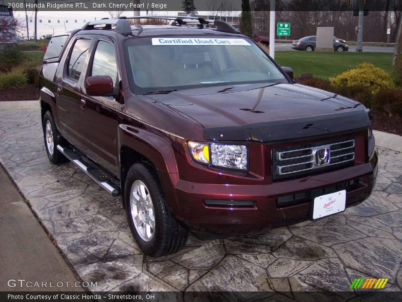 Dark Cherry Pearl / Beige 2008 Honda Ridgeline RTL