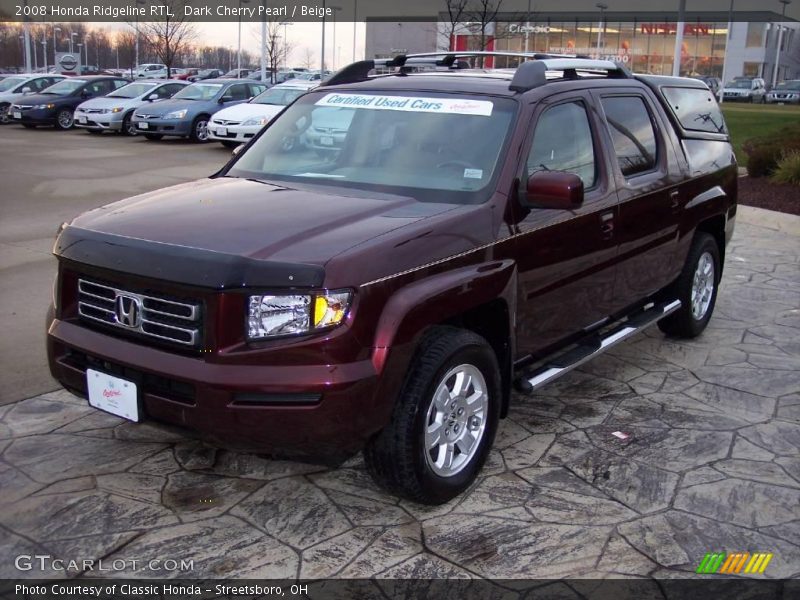 Dark Cherry Pearl / Beige 2008 Honda Ridgeline RTL