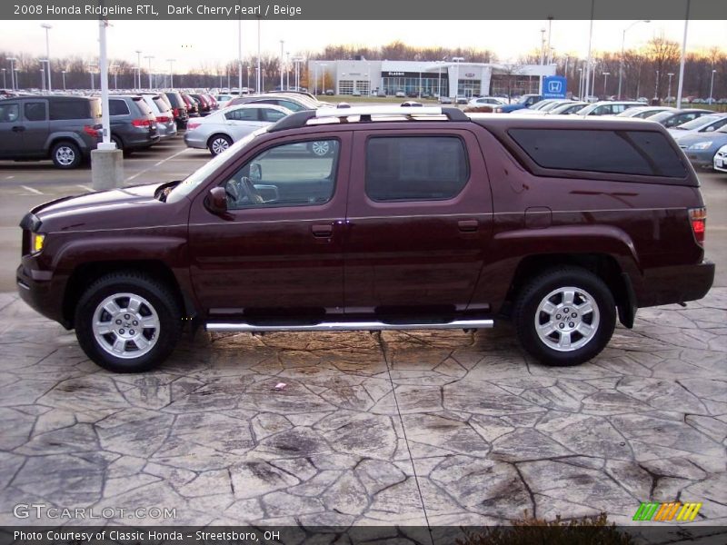 Dark Cherry Pearl / Beige 2008 Honda Ridgeline RTL