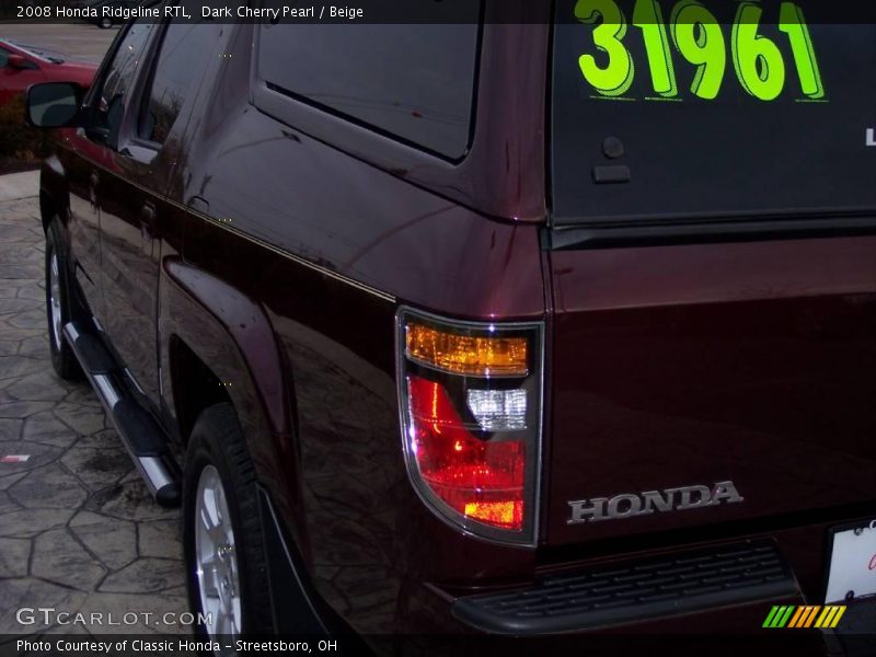 Dark Cherry Pearl / Beige 2008 Honda Ridgeline RTL