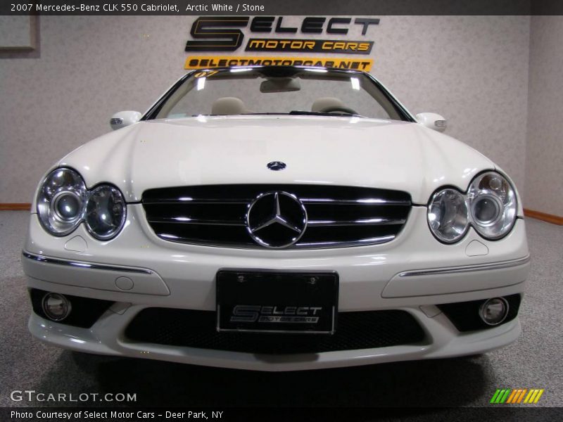 Arctic White / Stone 2007 Mercedes-Benz CLK 550 Cabriolet