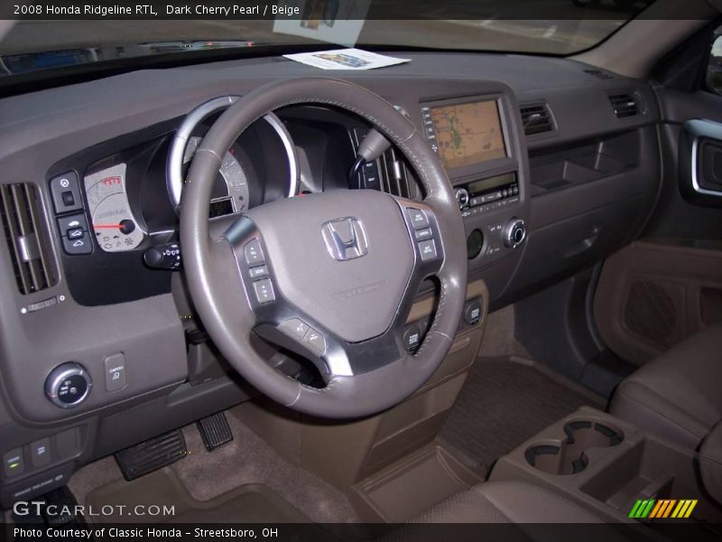 Dark Cherry Pearl / Beige 2008 Honda Ridgeline RTL