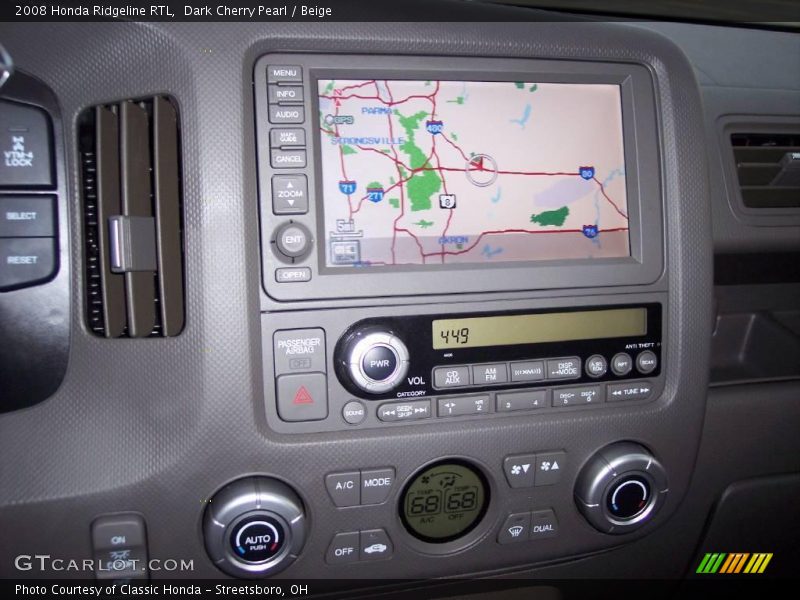 Dark Cherry Pearl / Beige 2008 Honda Ridgeline RTL