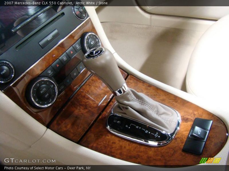 Arctic White / Stone 2007 Mercedes-Benz CLK 550 Cabriolet