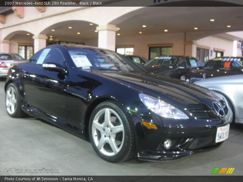 Black / Black 2007 Mercedes-Benz SLK 280 Roadster