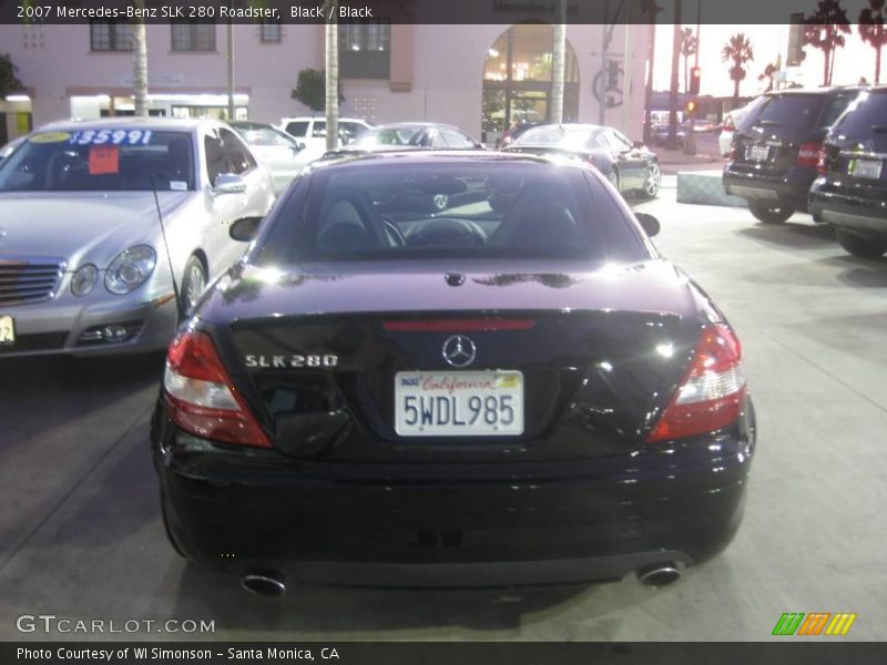 Black / Black 2007 Mercedes-Benz SLK 280 Roadster