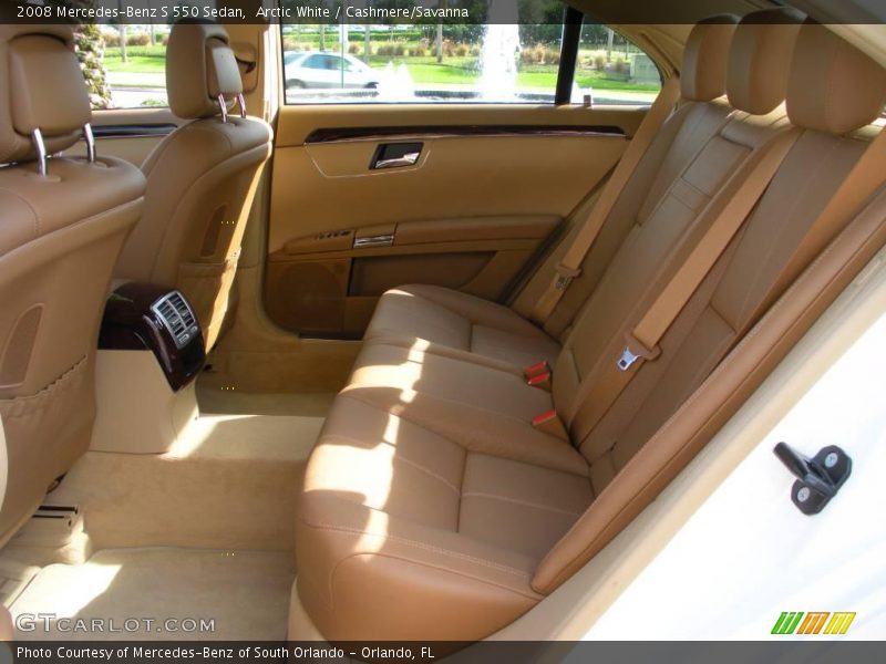 Arctic White / Cashmere/Savanna 2008 Mercedes-Benz S 550 Sedan