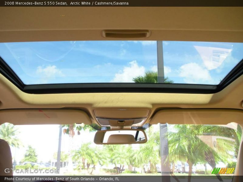 Arctic White / Cashmere/Savanna 2008 Mercedes-Benz S 550 Sedan