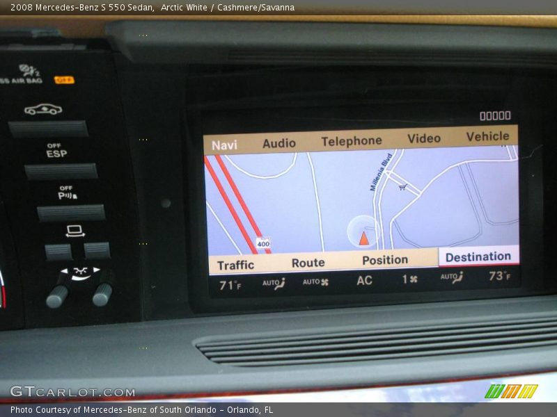 Arctic White / Cashmere/Savanna 2008 Mercedes-Benz S 550 Sedan