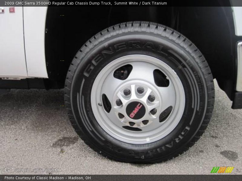 Summit White / Dark Titanium 2009 GMC Sierra 3500HD Regular Cab Chassis Dump Truck