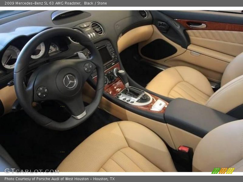 Black / Stone 2009 Mercedes-Benz SL 63 AMG Roadster