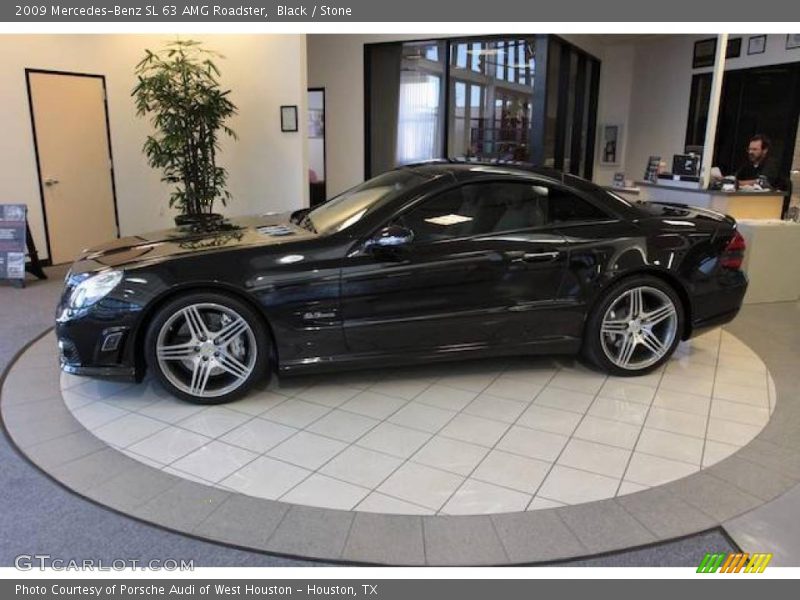 Black / Stone 2009 Mercedes-Benz SL 63 AMG Roadster