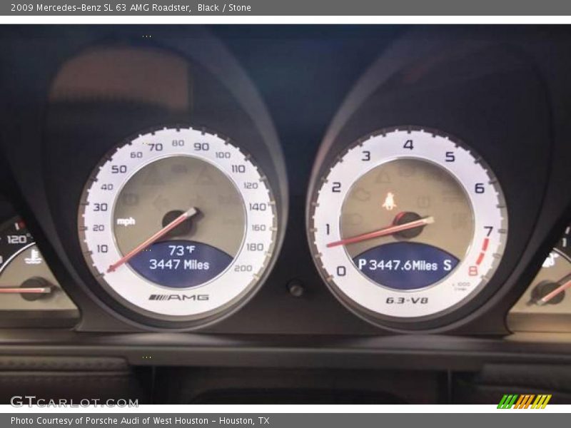 Black / Stone 2009 Mercedes-Benz SL 63 AMG Roadster