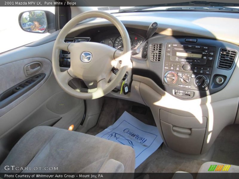 Pure White / Beige 2001 Mazda MPV LX