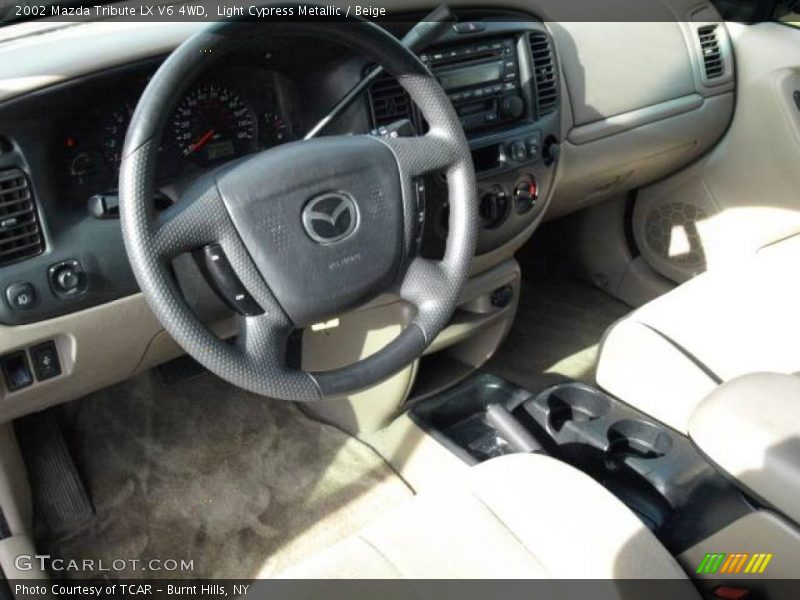 Light Cypress Metallic / Beige 2002 Mazda Tribute LX V6 4WD