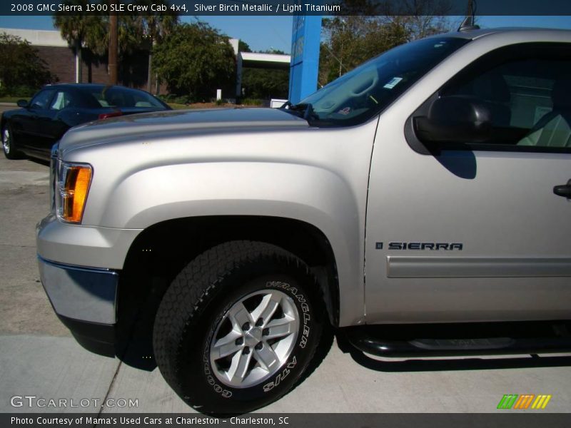 Silver Birch Metallic / Light Titanium 2008 GMC Sierra 1500 SLE Crew Cab 4x4