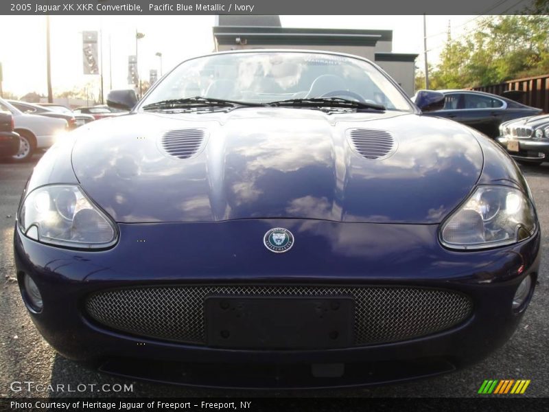 Pacific Blue Metallic / Ivory 2005 Jaguar XK XKR Convertible