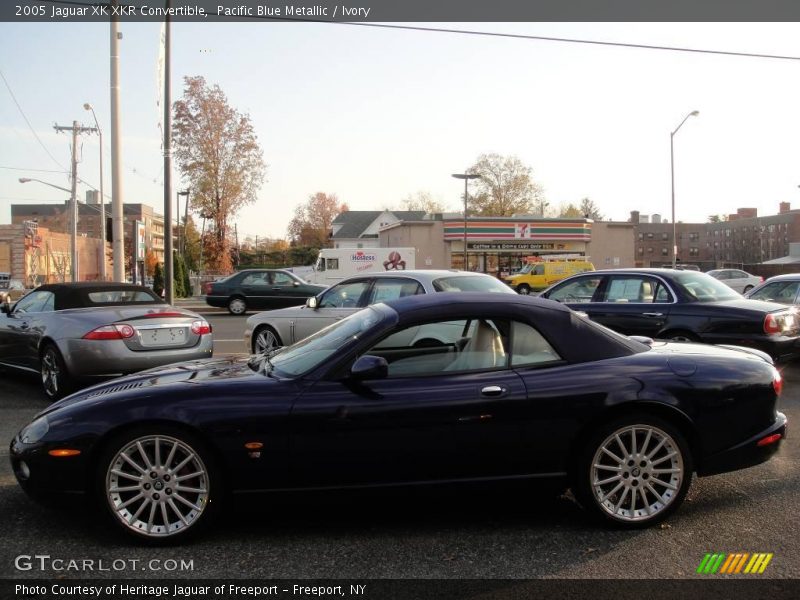 Pacific Blue Metallic / Ivory 2005 Jaguar XK XKR Convertible