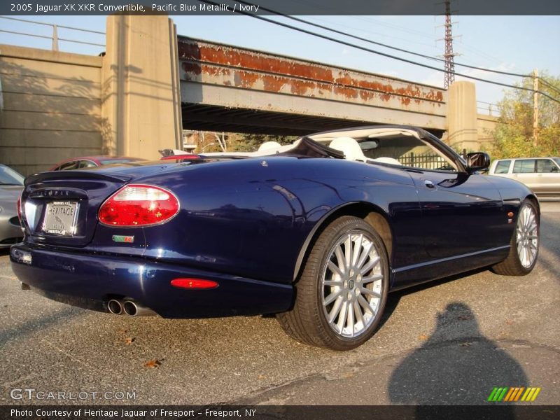 Pacific Blue Metallic / Ivory 2005 Jaguar XK XKR Convertible