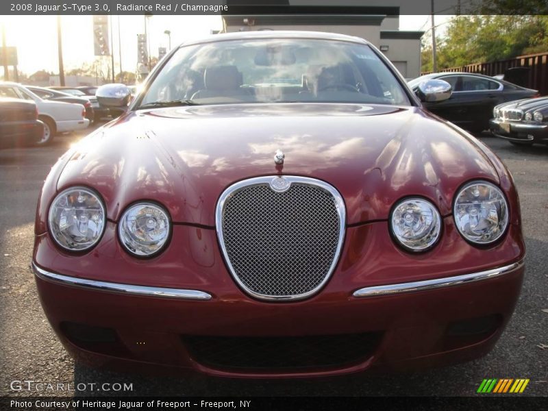 Radiance Red / Champagne 2008 Jaguar S-Type 3.0