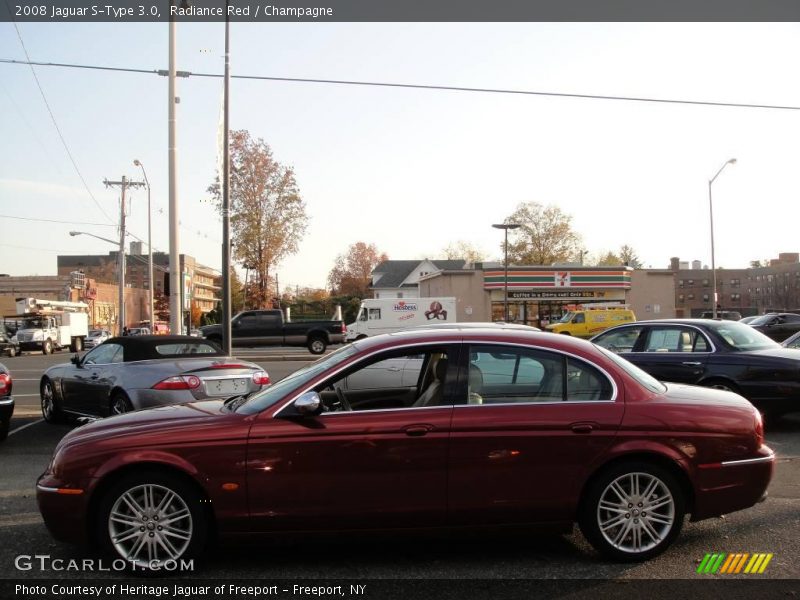Radiance Red / Champagne 2008 Jaguar S-Type 3.0
