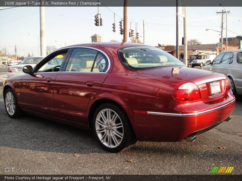 Radiance Red / Champagne 2008 Jaguar S-Type 3.0