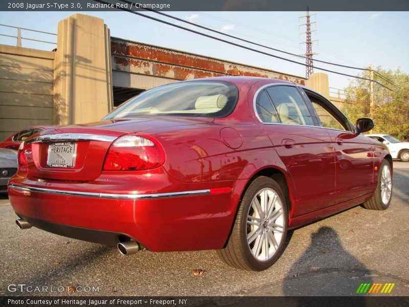 Radiance Red / Champagne 2008 Jaguar S-Type 3.0