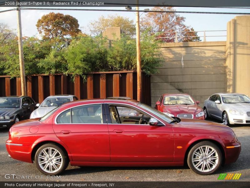 Radiance Red / Champagne 2008 Jaguar S-Type 3.0