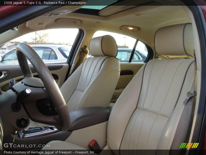 Radiance Red / Champagne 2008 Jaguar S-Type 3.0
