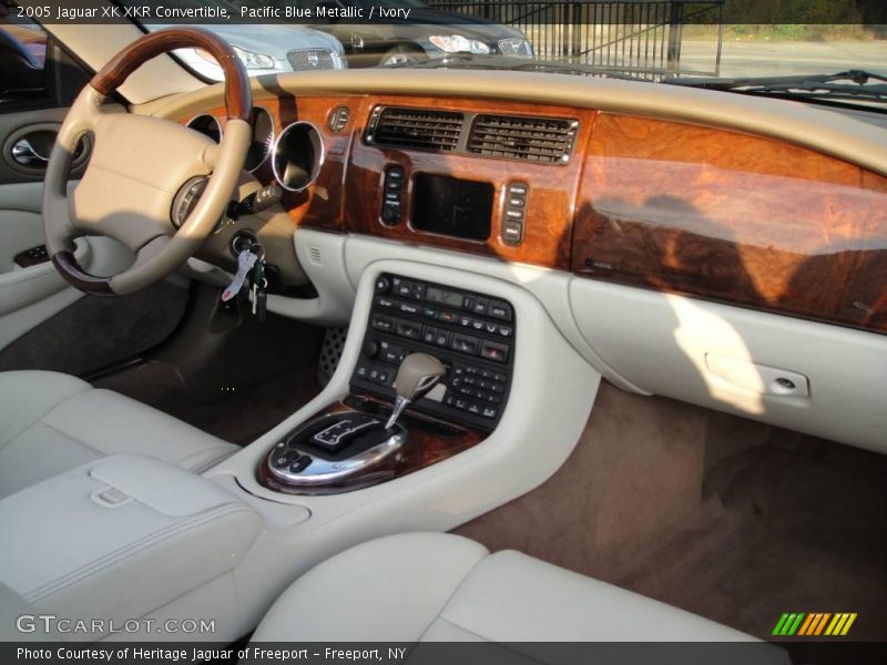 Pacific Blue Metallic / Ivory 2005 Jaguar XK XKR Convertible