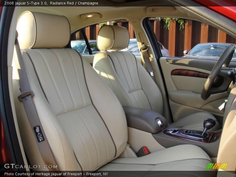 Radiance Red / Champagne 2008 Jaguar S-Type 3.0
