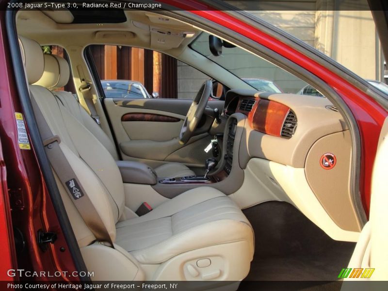 Radiance Red / Champagne 2008 Jaguar S-Type 3.0