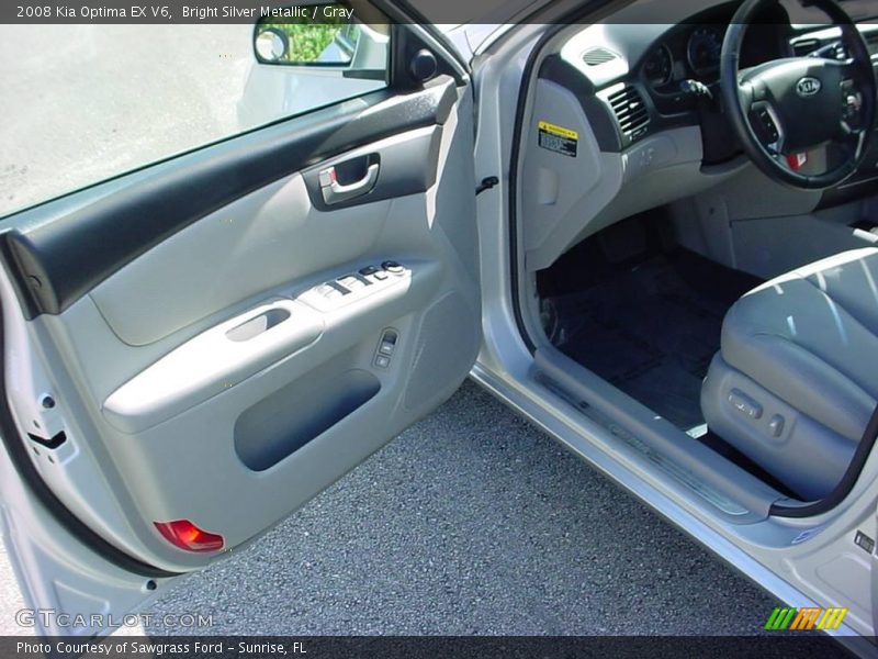 Bright Silver Metallic / Gray 2008 Kia Optima EX V6